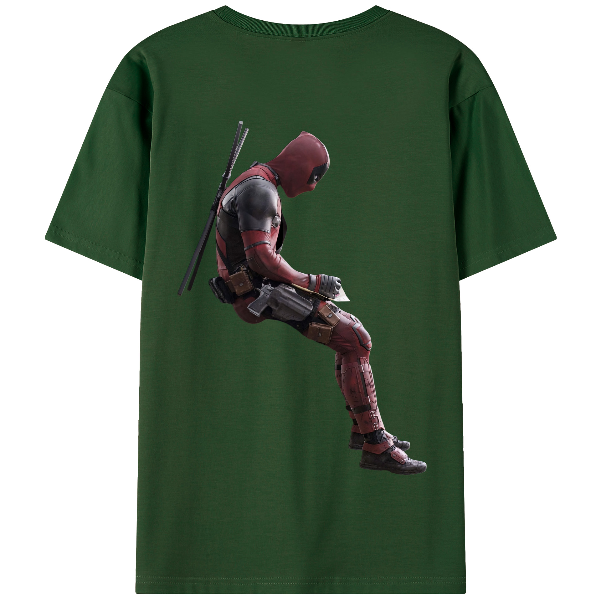 （画像用） Deadpool デッドプール 綿100％半袖Tシャツ（背面プリント）